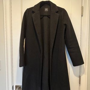 Zara Black Wool-Blend Coat